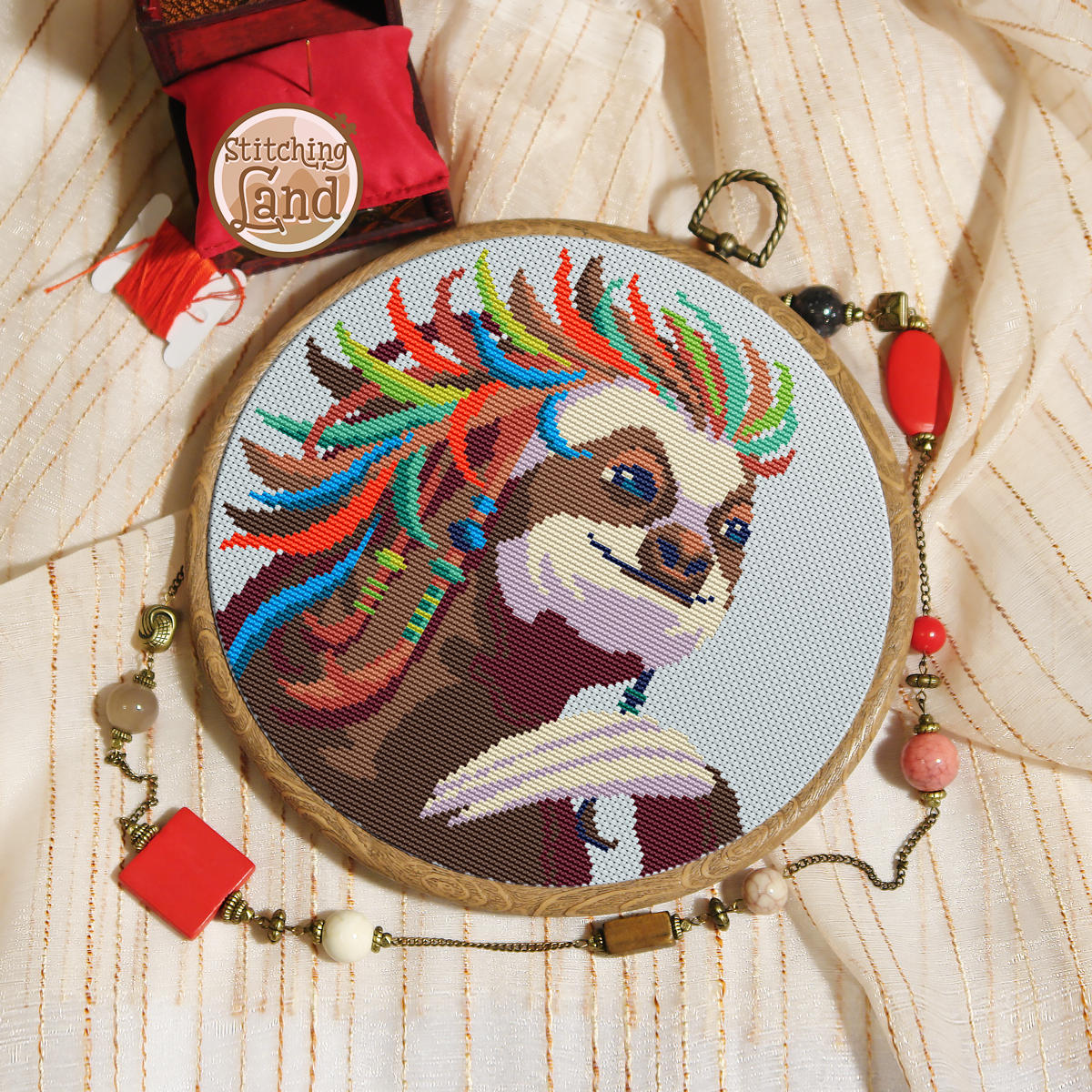 Mr. Sloth Cross Stitch Pattern