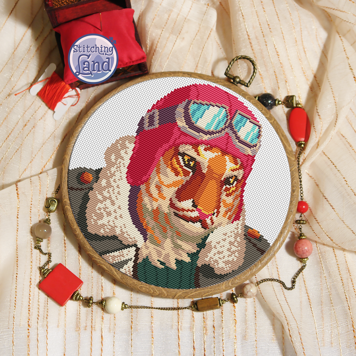 Mr. Tiger Cross Stitch Pattern