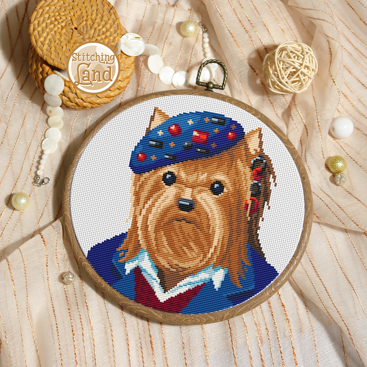 Mr. Yorkshire Terrier Cross Stitch Pattern