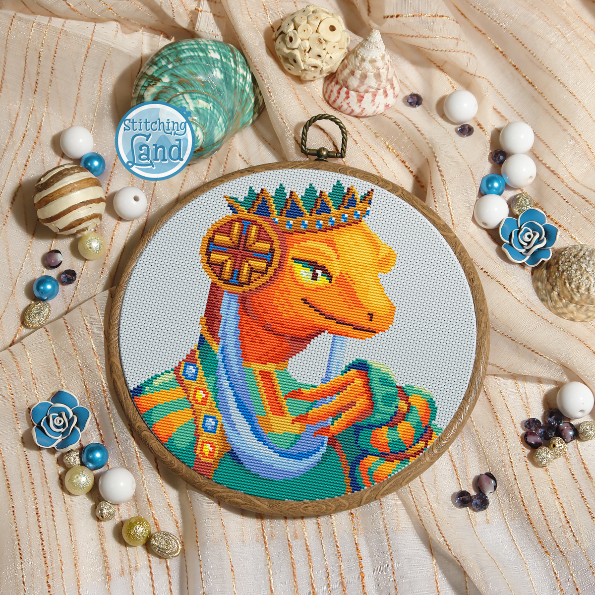 Mrs. Lizard Cross Stitch Pattern
