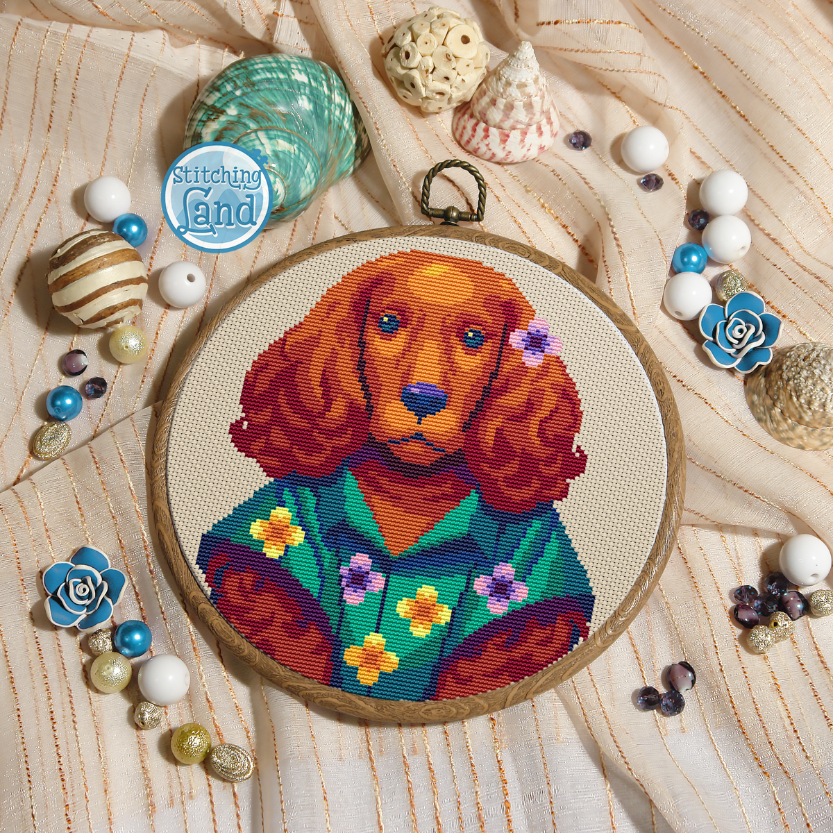 Ms. Cocker Spaniel Cross Stitch Pattern