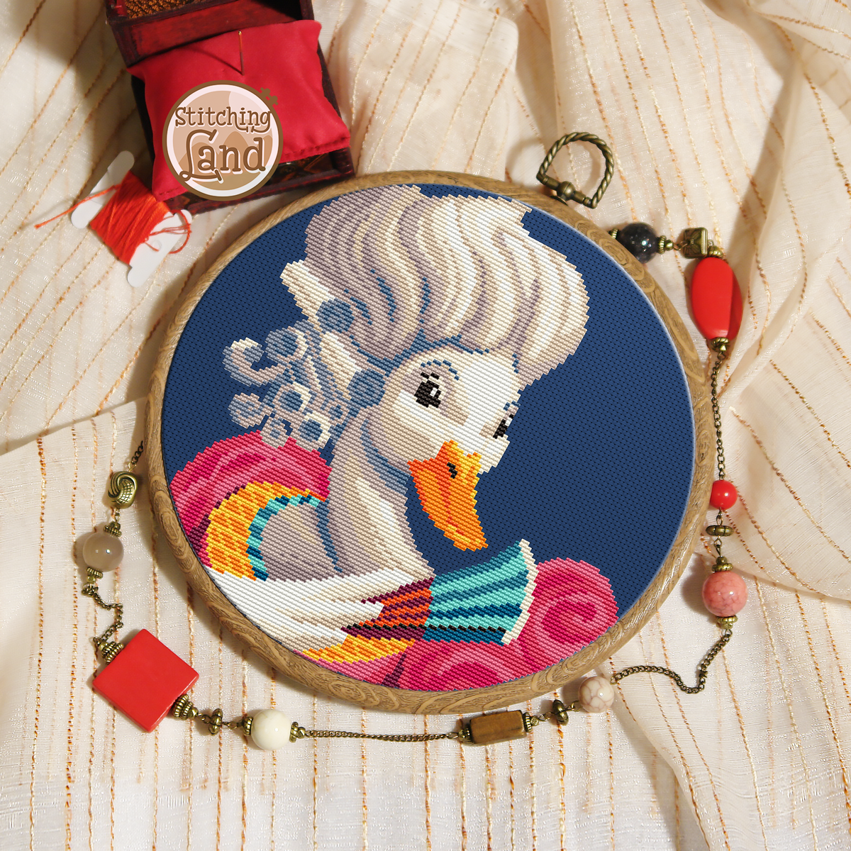 Ms. Duck Cross Stitch Pattern