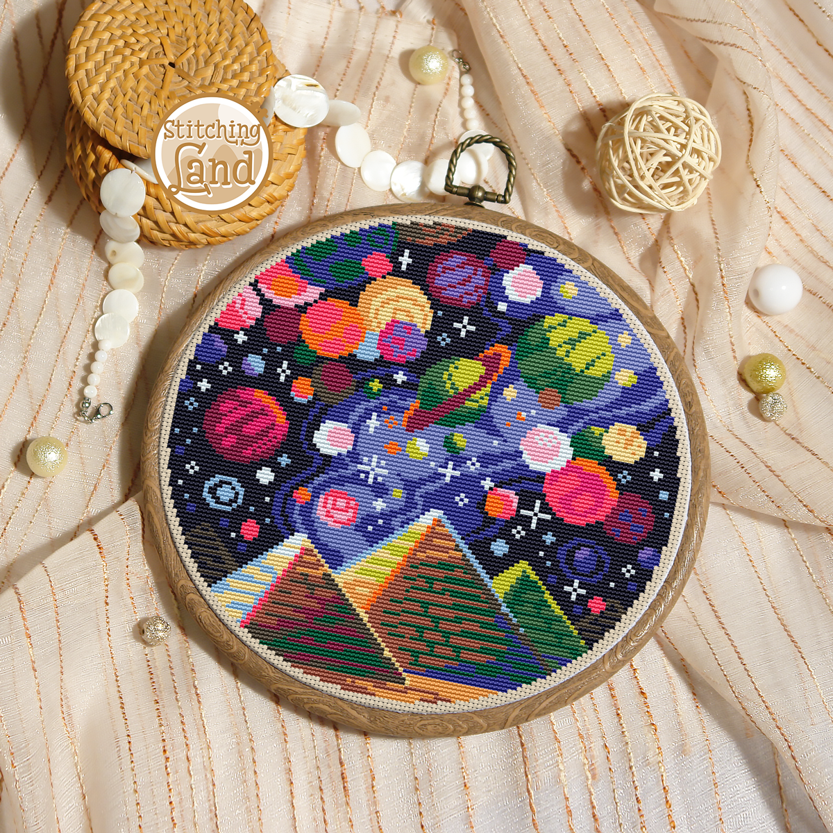 Night Egypt Cross Stitch Pattern