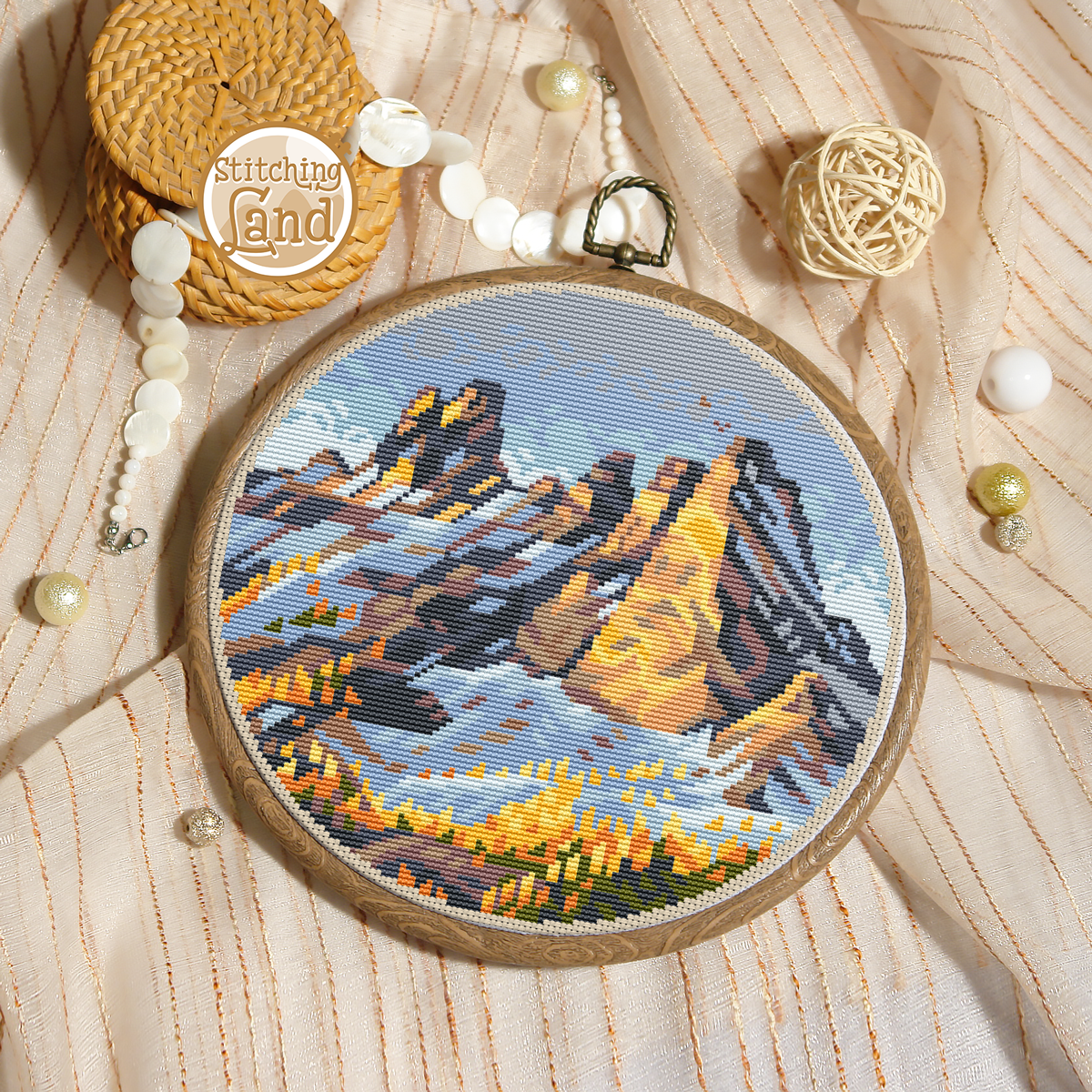 North Cascades Cross Stitch Pattern