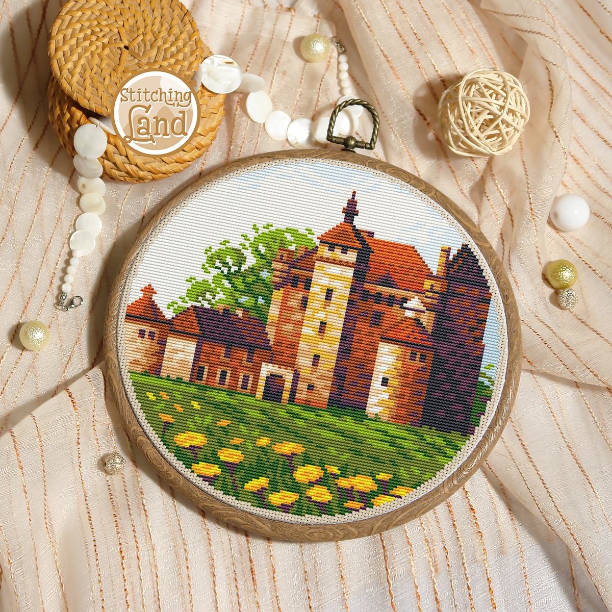 Old Castle Cross Stitch Pattern