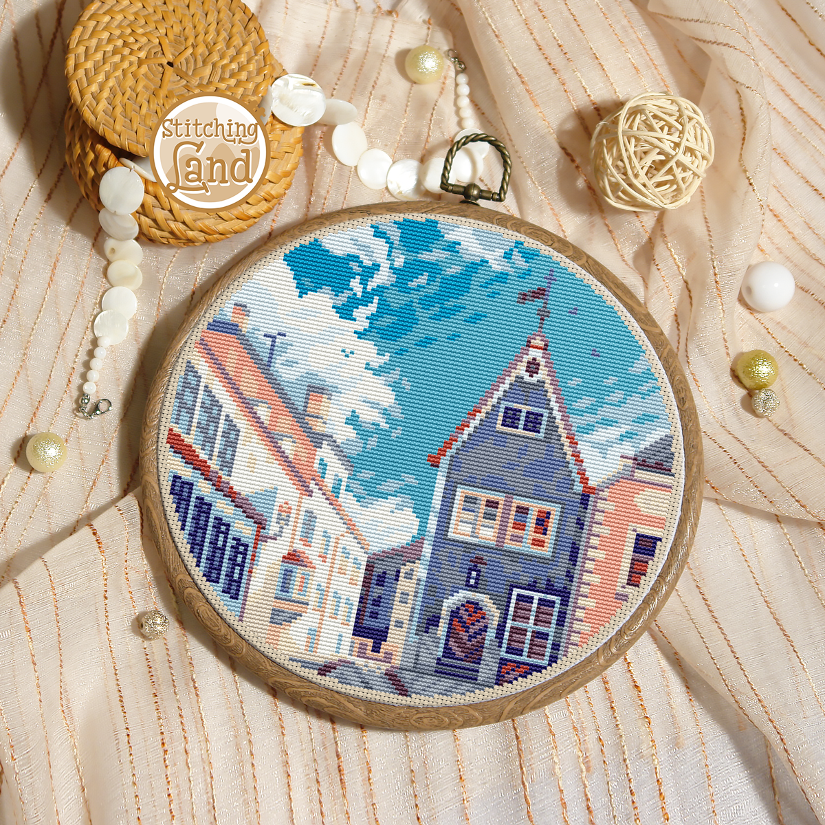 Old Street Cross Stitch Pattern