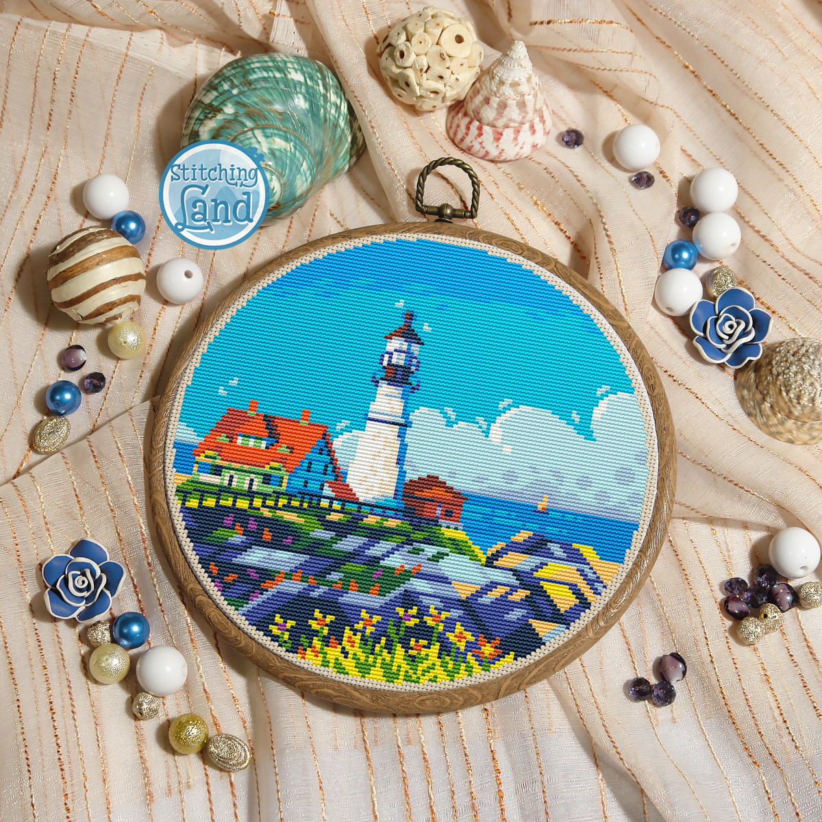 Portland Head Light Cross Stitch Pattern