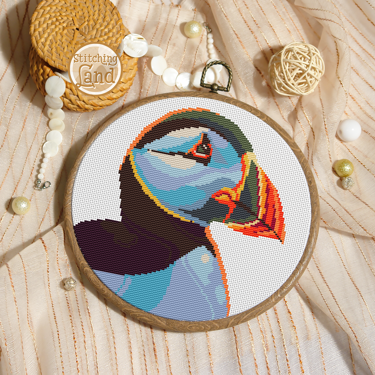 Puffin Cross Stitch Pattern