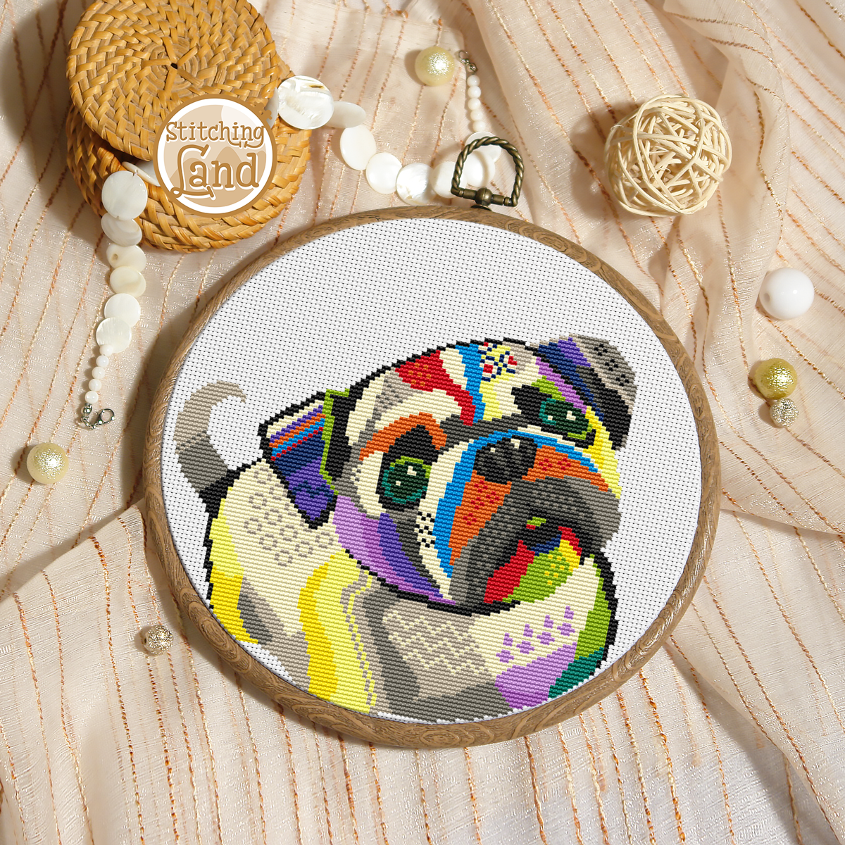 Pug Cross Stitch Pattern