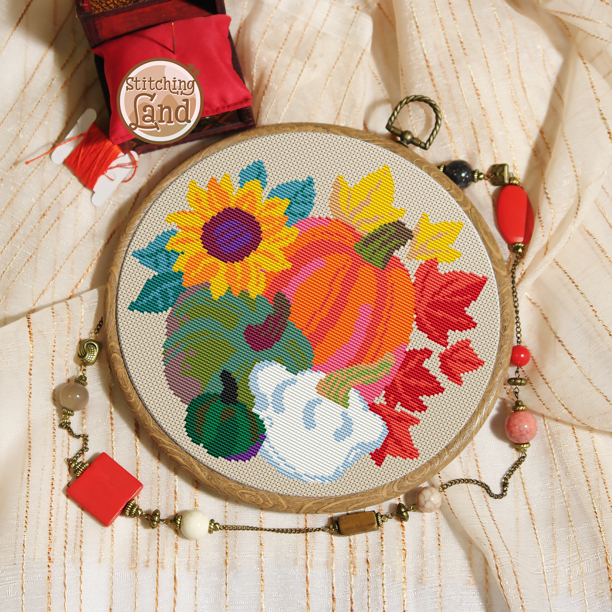 Pumpkins Cross Stitch Pattern