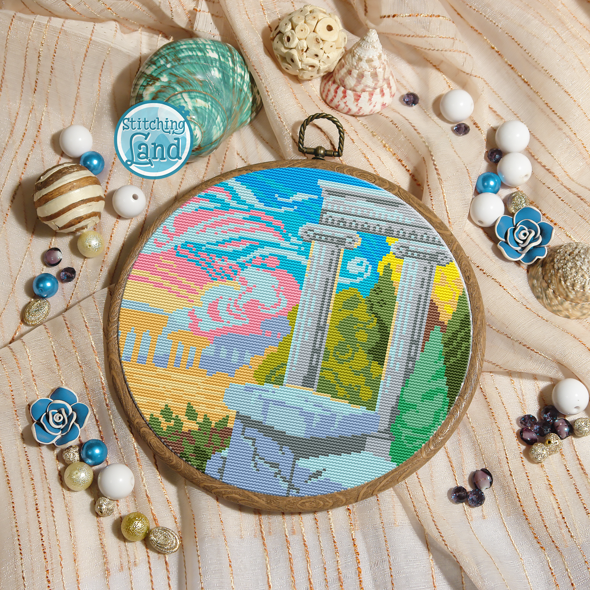 Ruin Cross Stitch Pattern