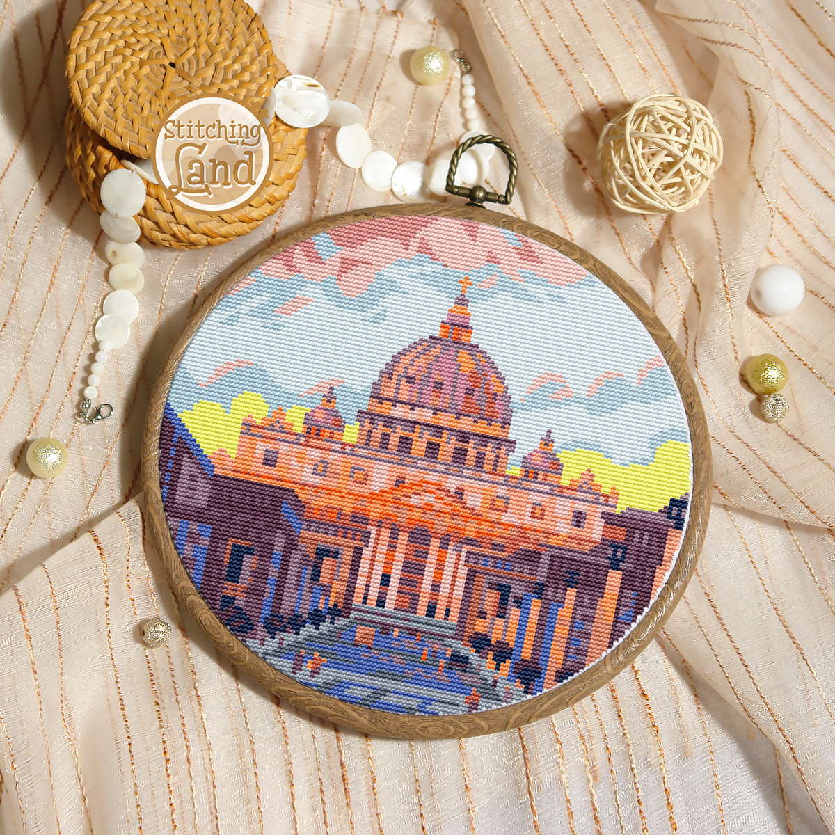 Saint Peters Basilica Cross Stitch Pattern