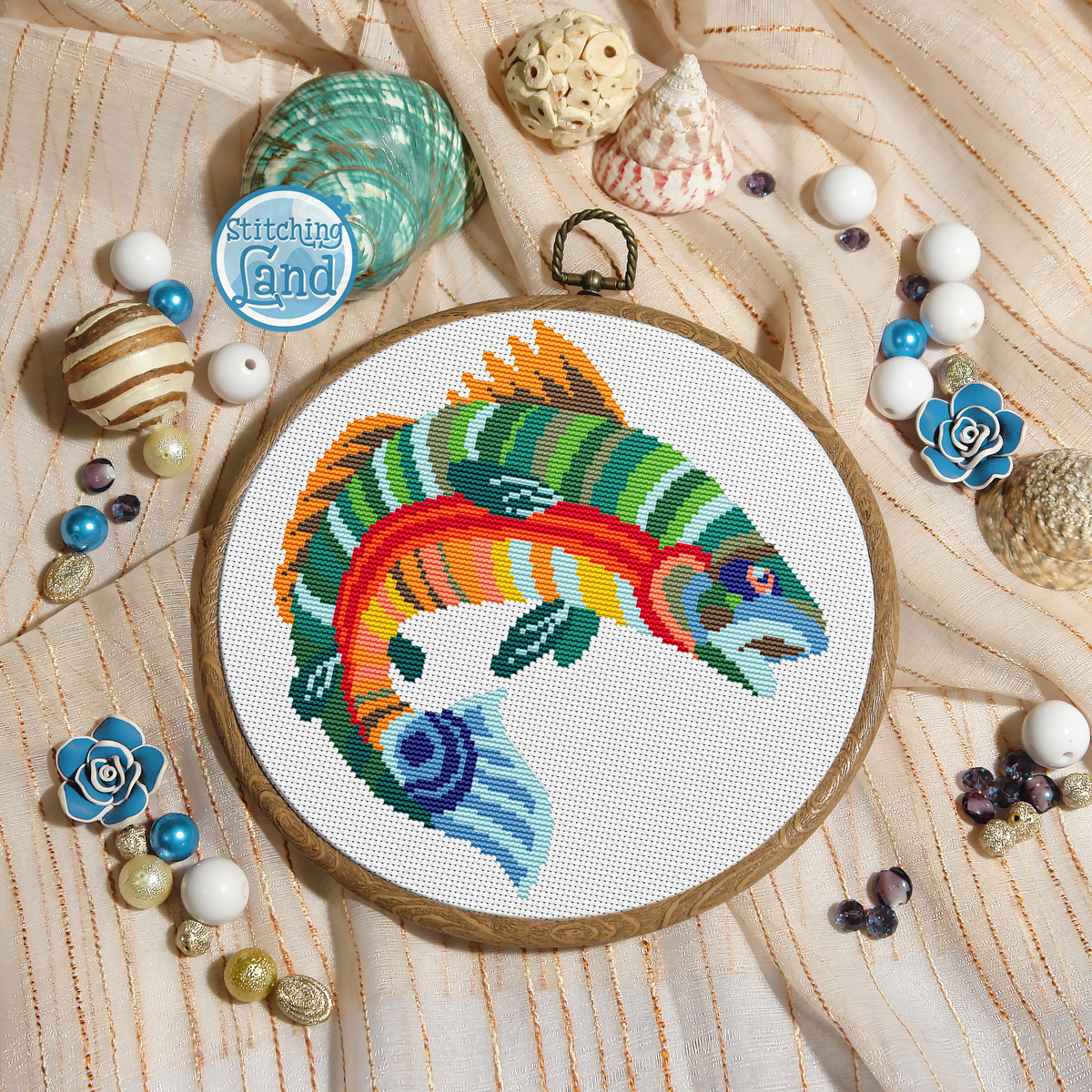 Salmon Cross Stitch Pattern