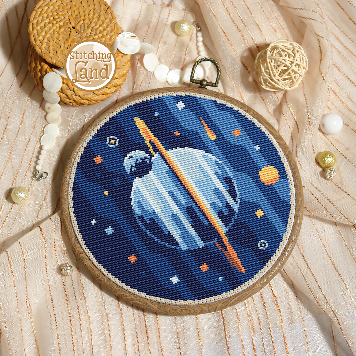 Saturn Cross Stitch Pattern