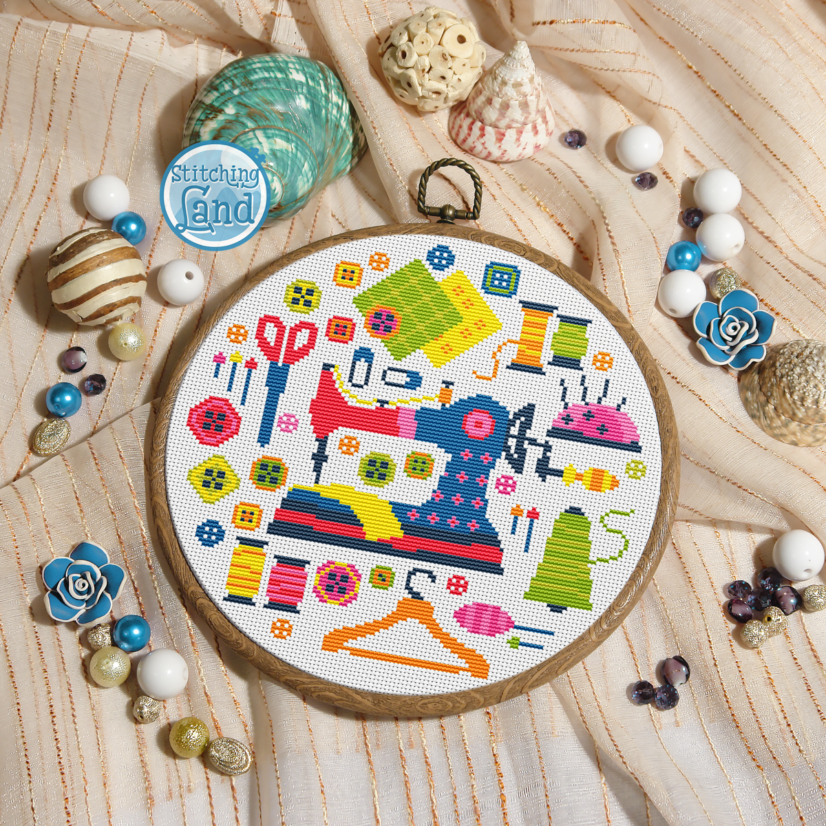 Sewing Cross Stitch Pattern