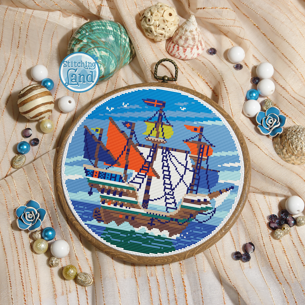 Ship Cross Stitch Pattern