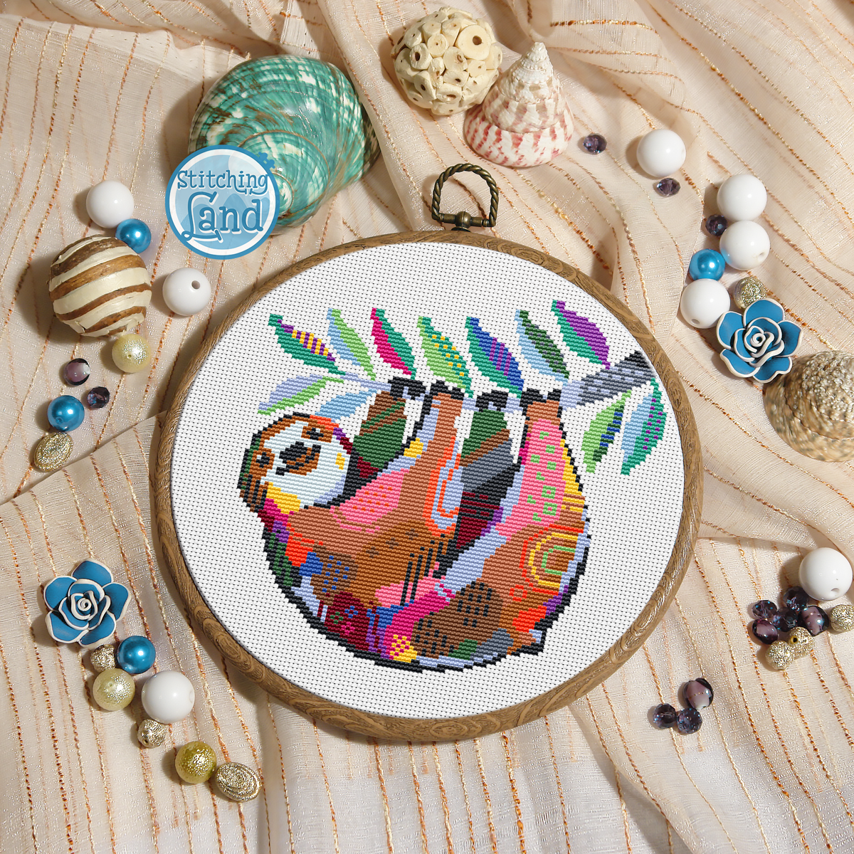 Sloth Cross Stitch Pattern