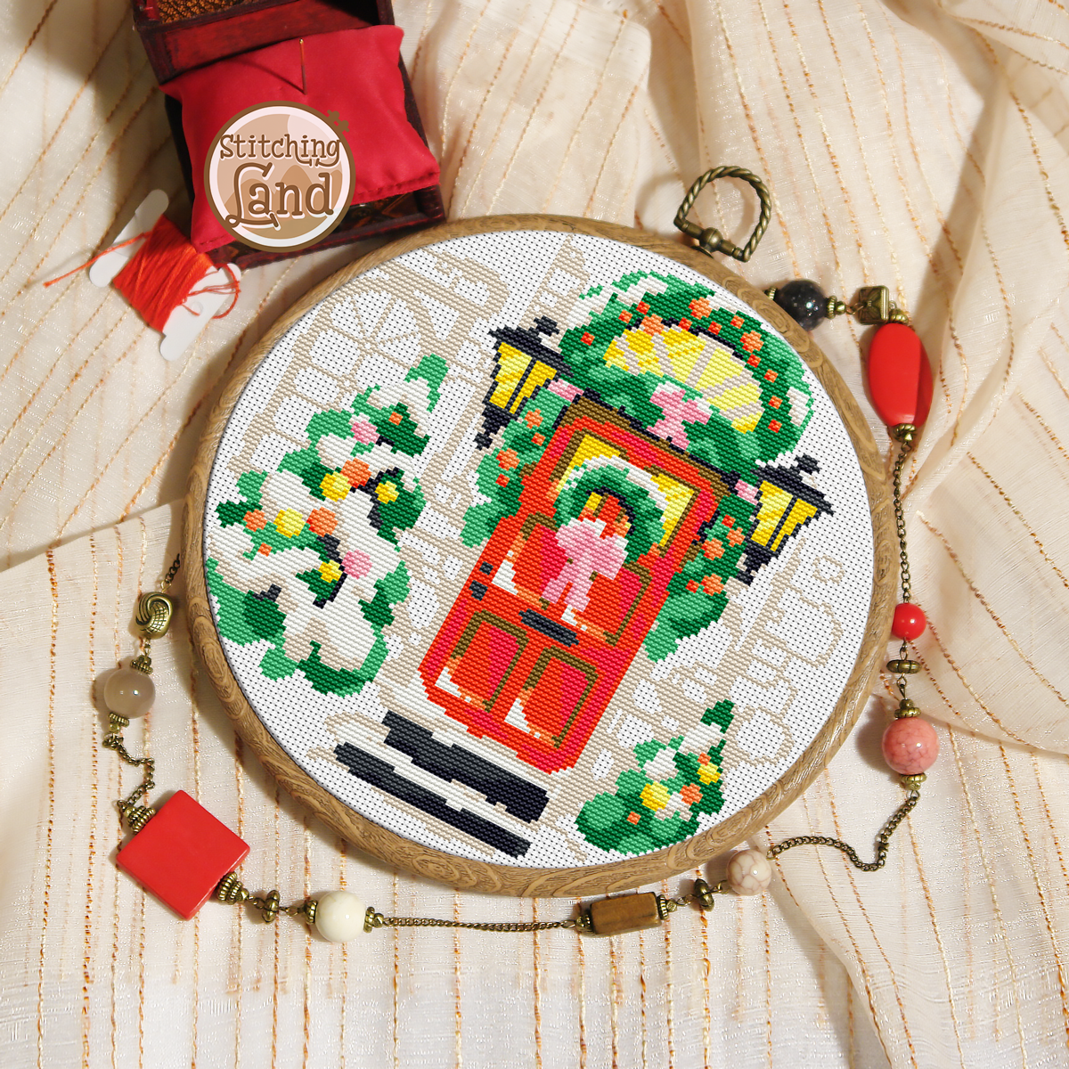 Snow Door Cross Stitch Pattern