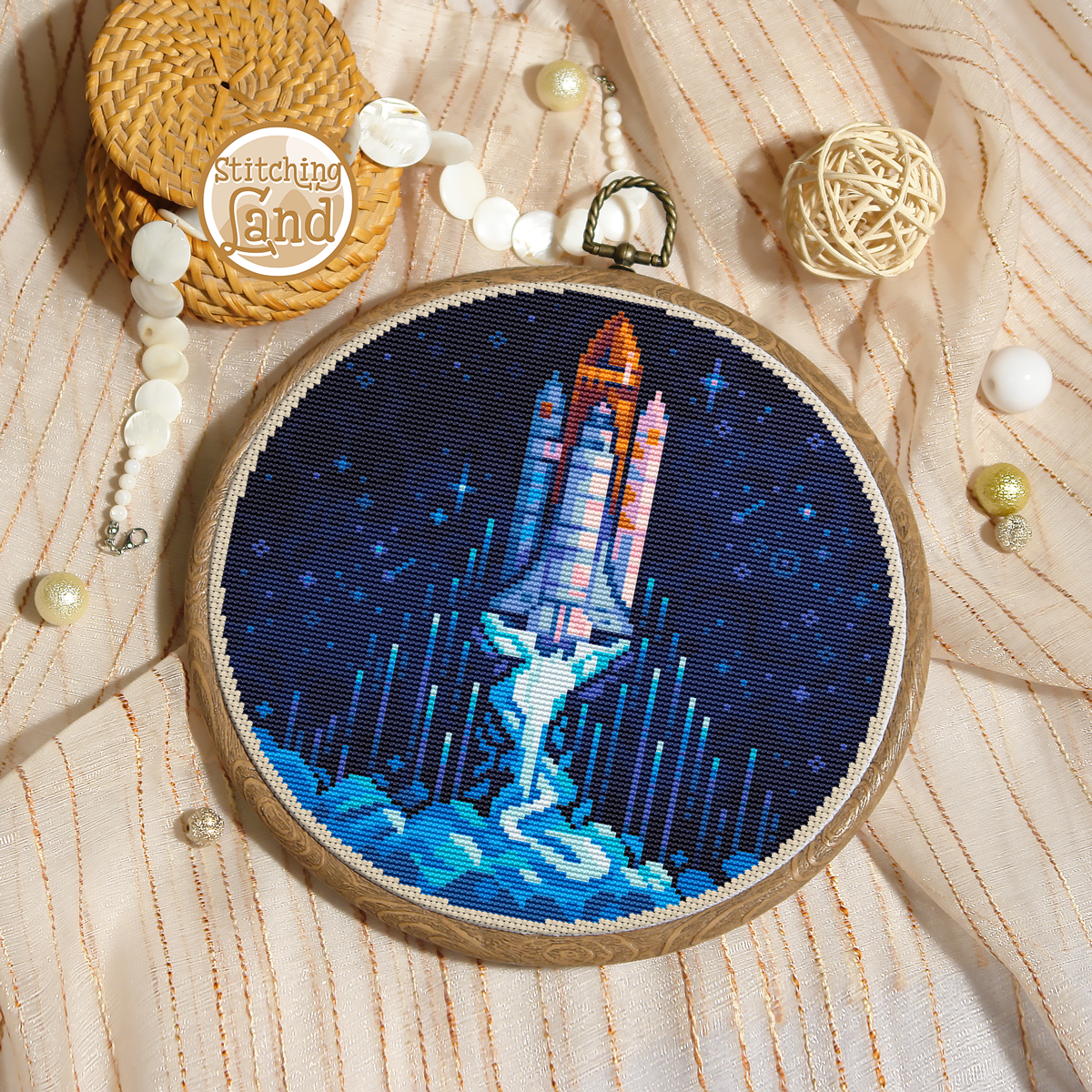 Space Shuttle Cross Stitch Pattern