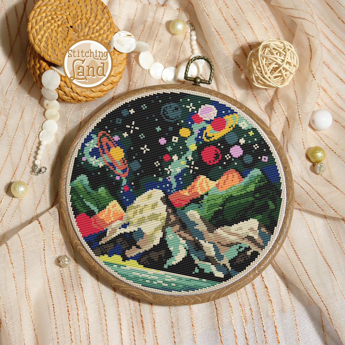 Starry Night Cross Stitch Pattern
