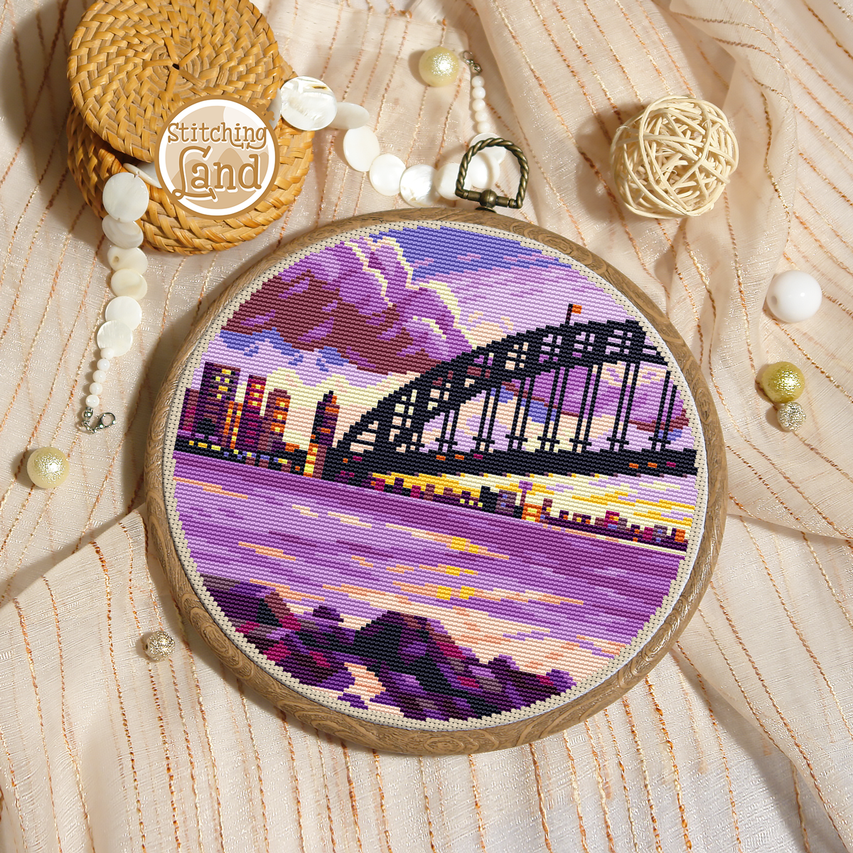 Sydney Harbour Bridge Cross Stitch Pattern