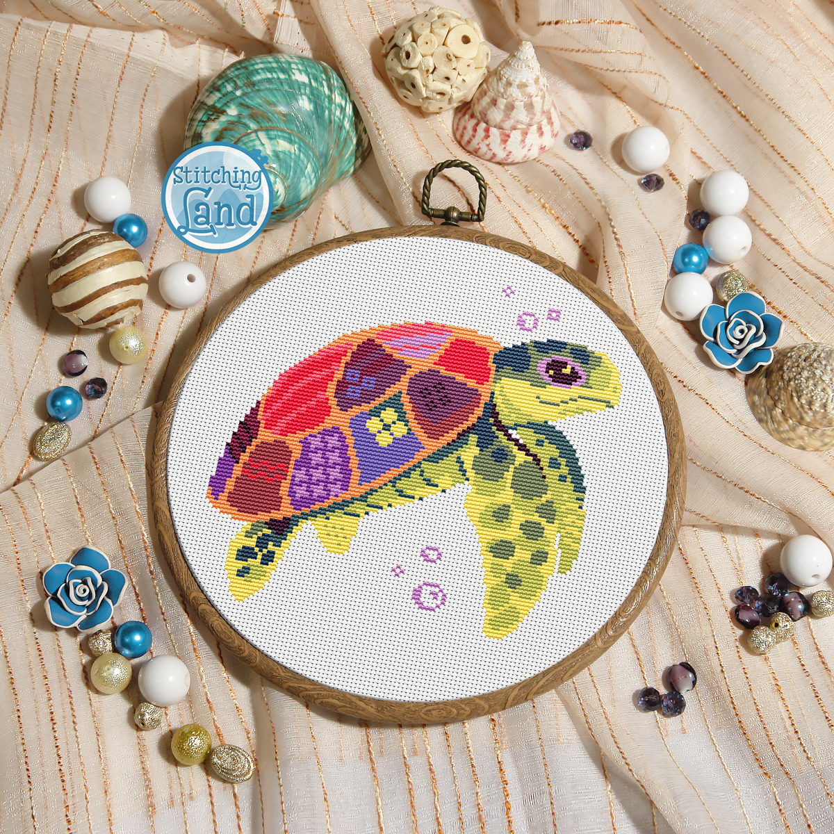 Turtle Cross Stitch Pattern