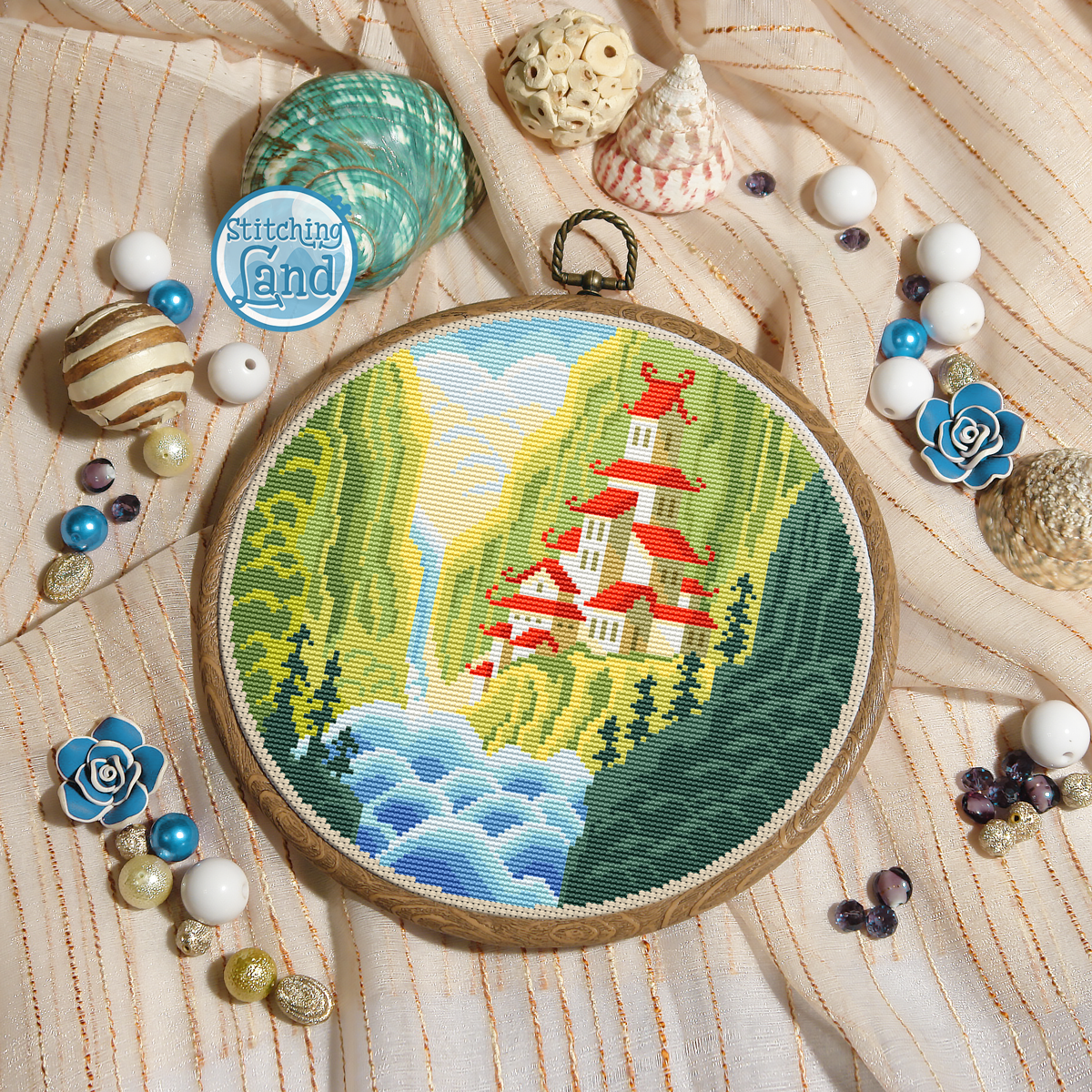 Waterfall Cross Stitch Pattern