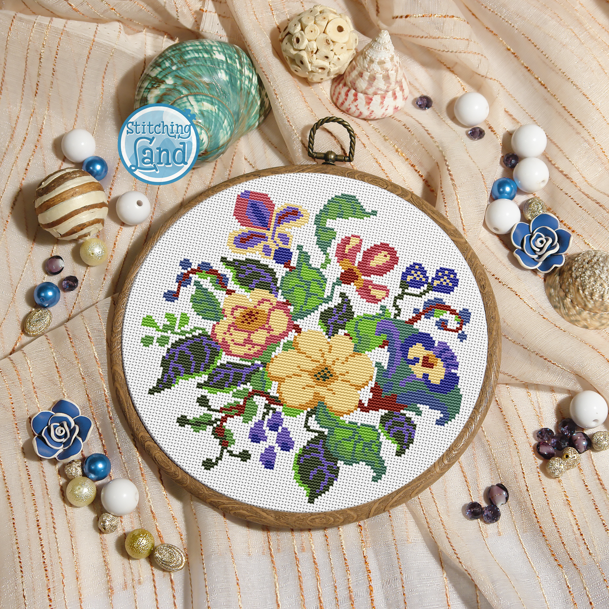 Wild Flowers Cross Stitch Pattern