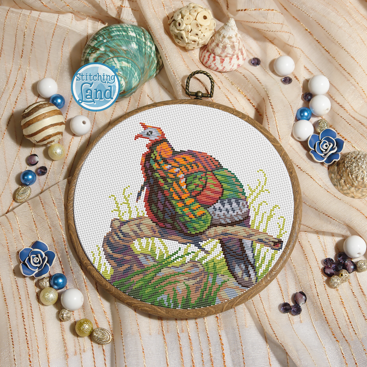Wild Turkey Cross Stitch Pattern