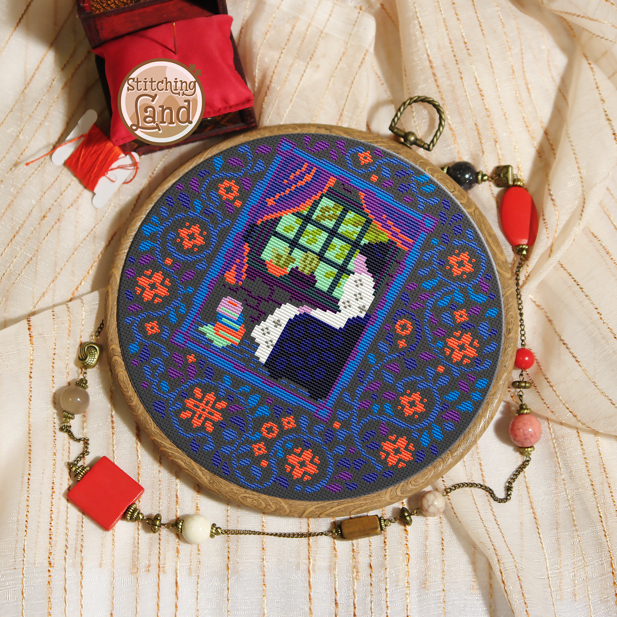 Window Cross Stitch Pattern