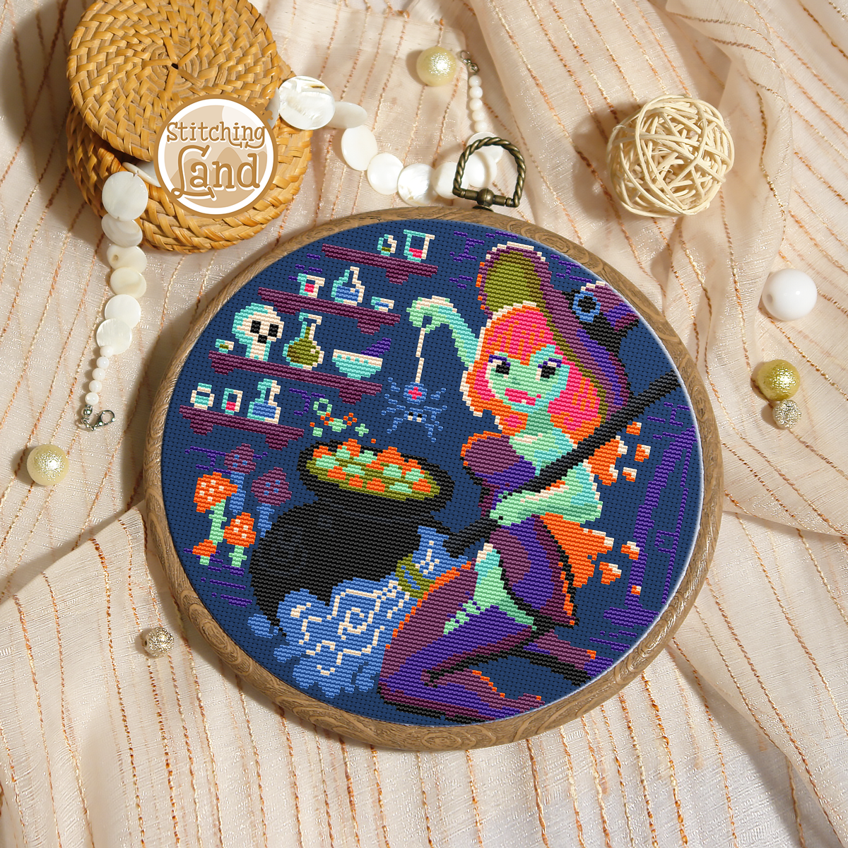 Witch III Cross Stitch Pattern