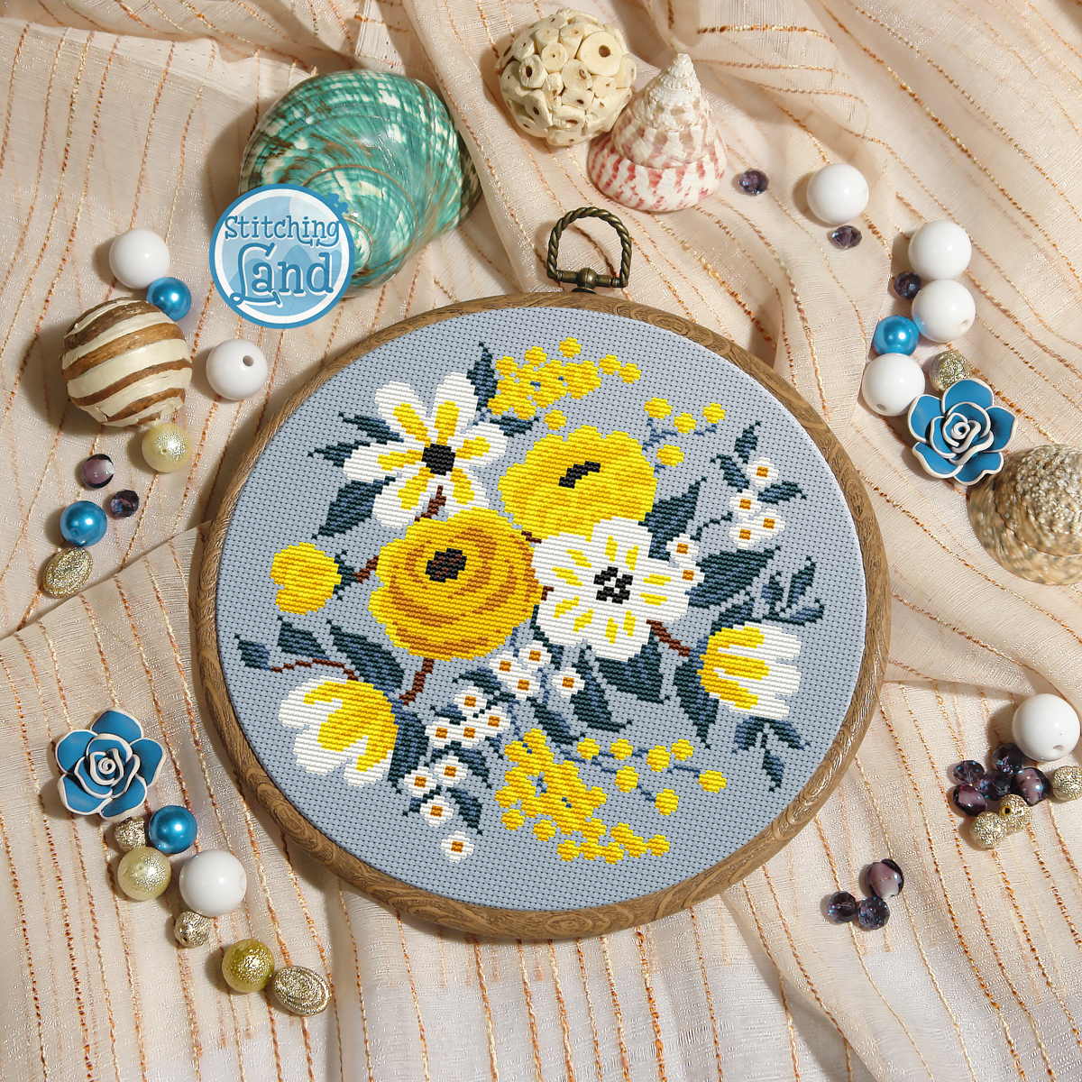 Yellow Flower II Cross Stitch Pattern