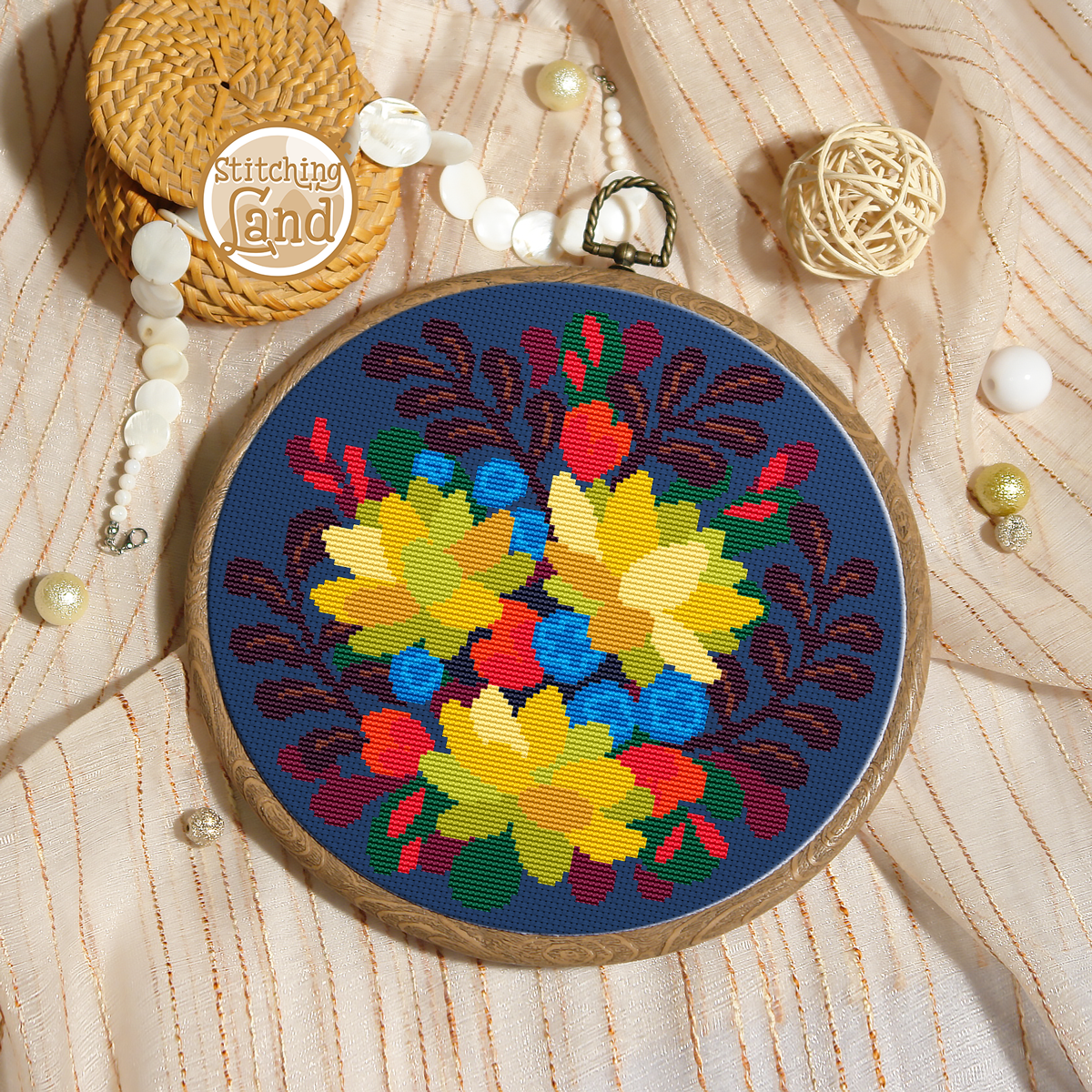 Yellow Flowers IV Cross Stitch Pattern