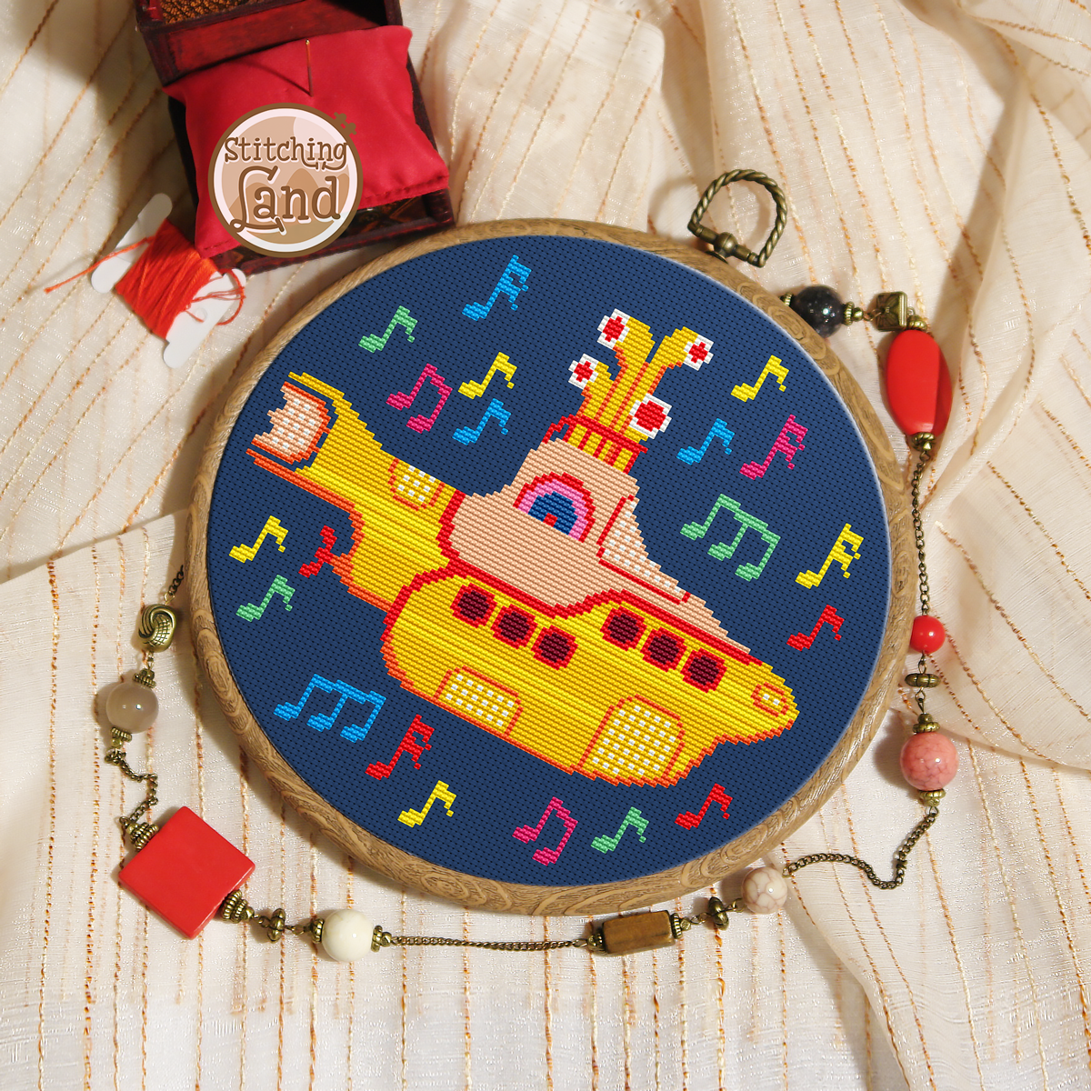 Submarine Cross Stitch Pattern