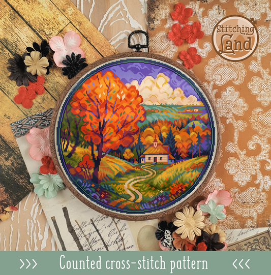 Autumns Embrace Cross Stitch Pattern