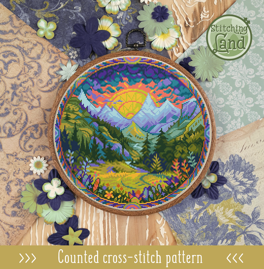 Blooming Valley Cross Stitch Pattern