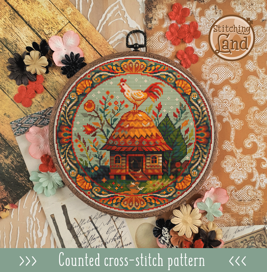 Chicken House Cross Stitch Pattern