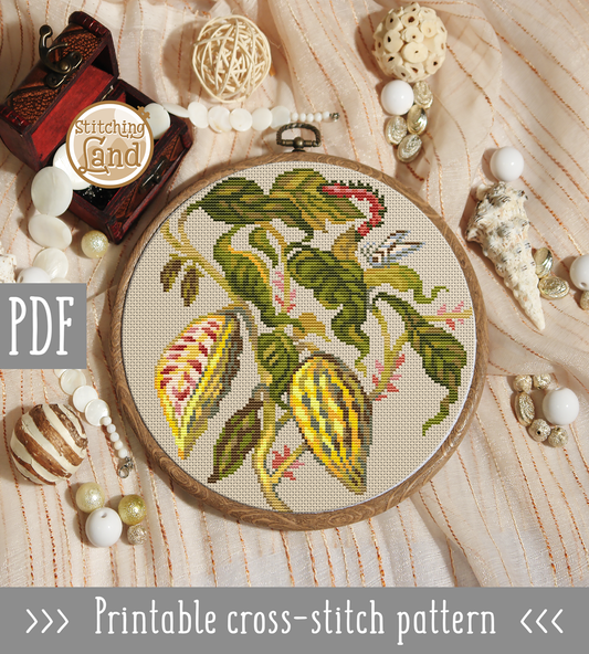 Cocoa Bean Cross Stitch Pattern