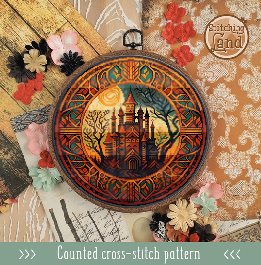Gothic Castle Cross Stitch Pattern