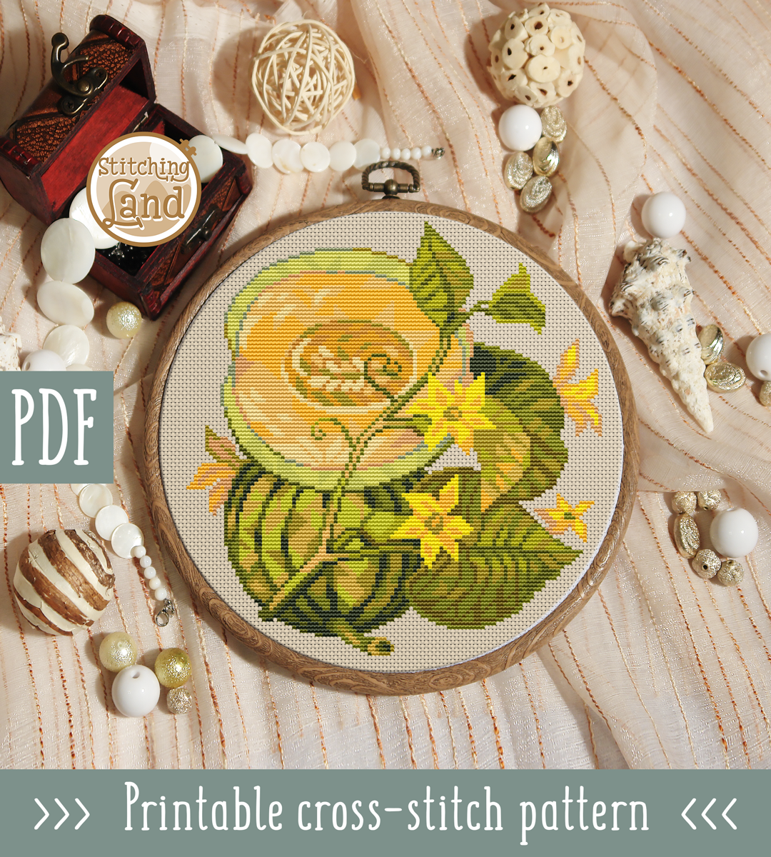 Melon Cross Stitch Pattern