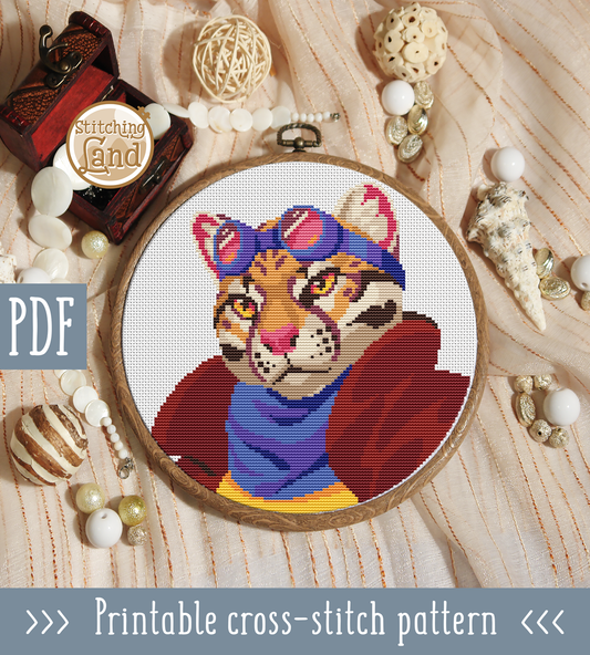 Mr. Ocelot Cross Stitch Pattern