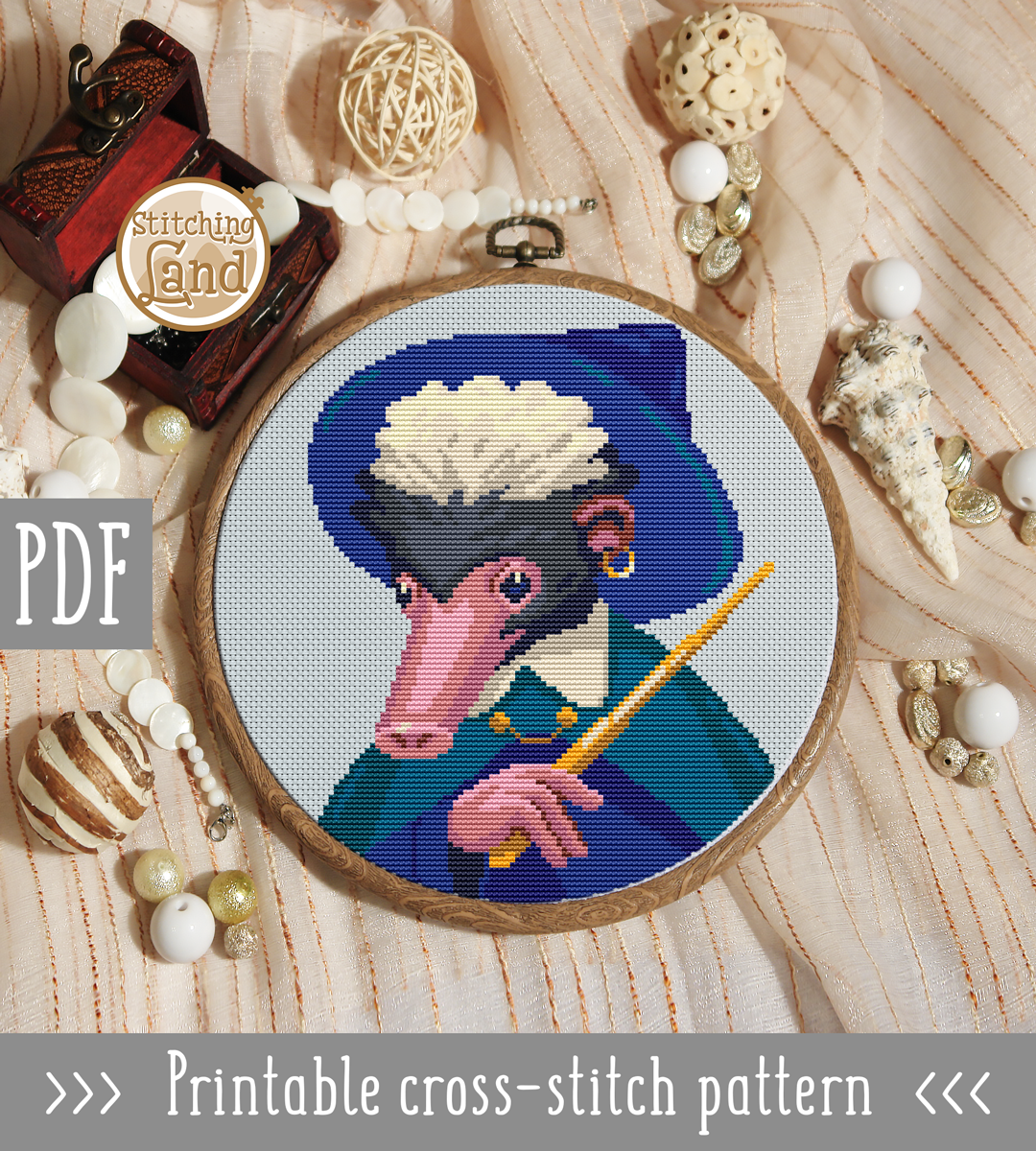 Mr. Palawan Badger Cross Stitch Pattern