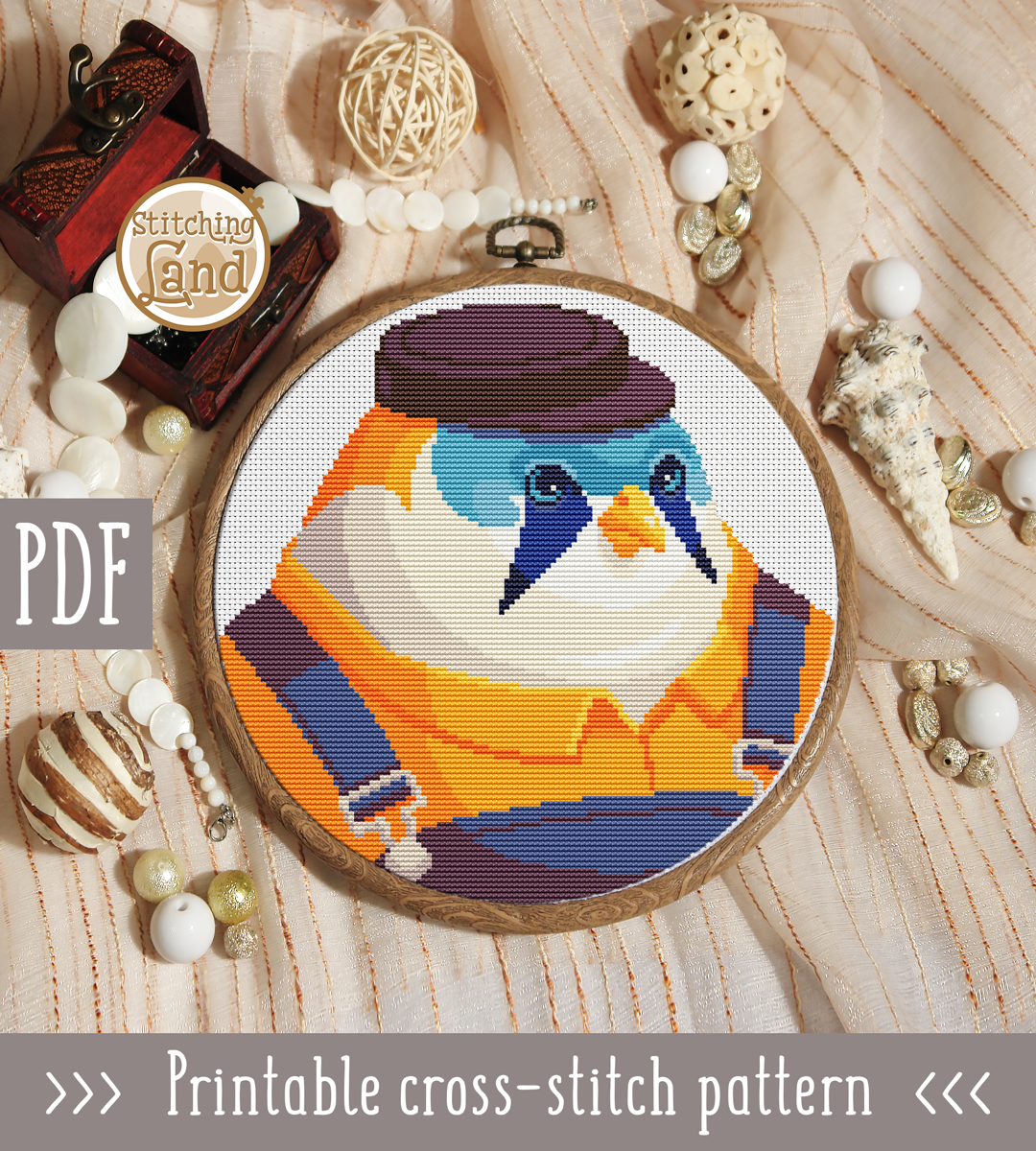 Mr. Parus Cross Stitch Pattern