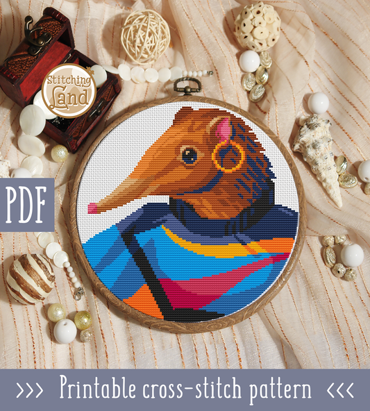 Ms. Shrew Cross Stitch Pattern