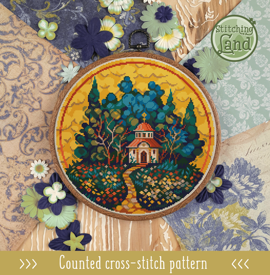 Picturesque Meadow Cross Stitch Pattern