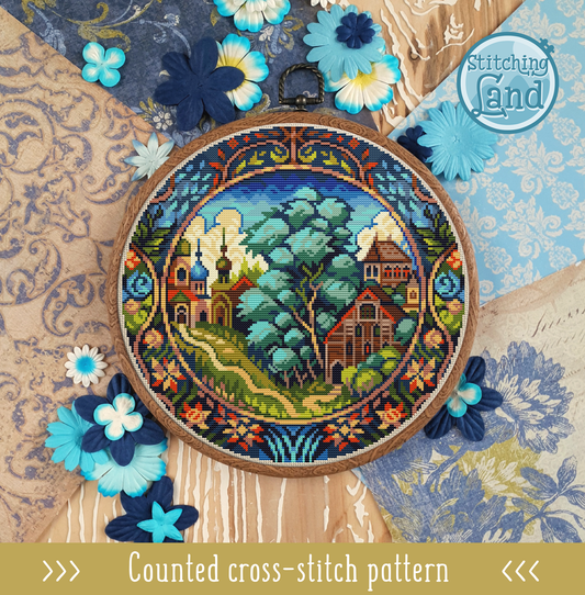 Picturesque Town III Cross Stitch Pattern