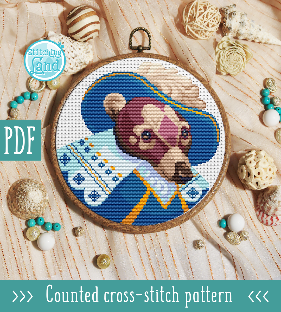 Sir Coati Cross Stitch Pattern