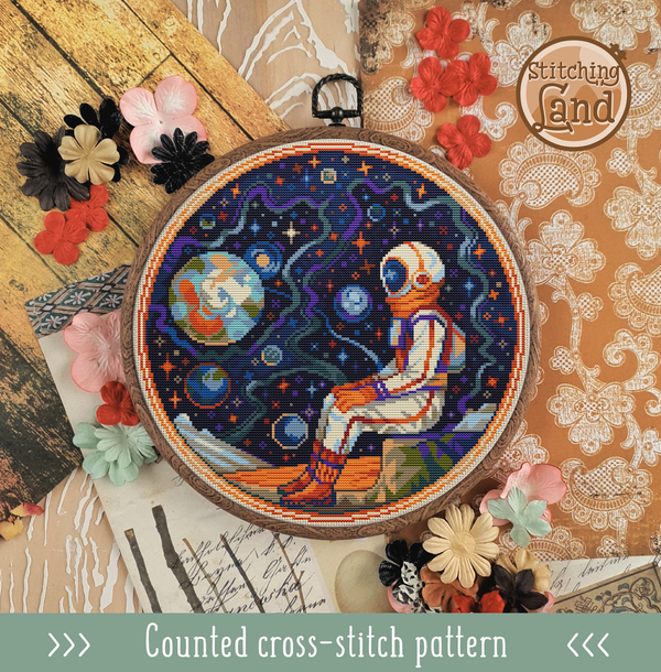 Starbound Sleep Cross Stitch Pattern – Stitchingland