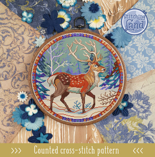 Winter Guardian Cross Stitch Pattern