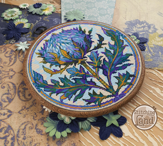 Art Nouveau Thistle Cross Stitch Pattern